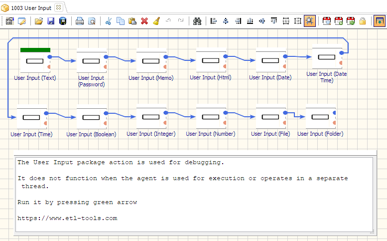 ETL workflow user interaction