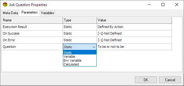 askquestion parameters