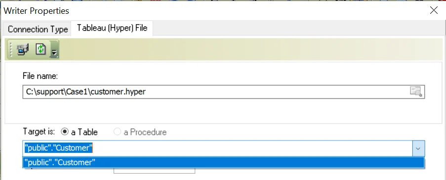 creating hyper table 1