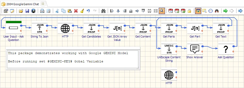 Google Gemini Chat example
