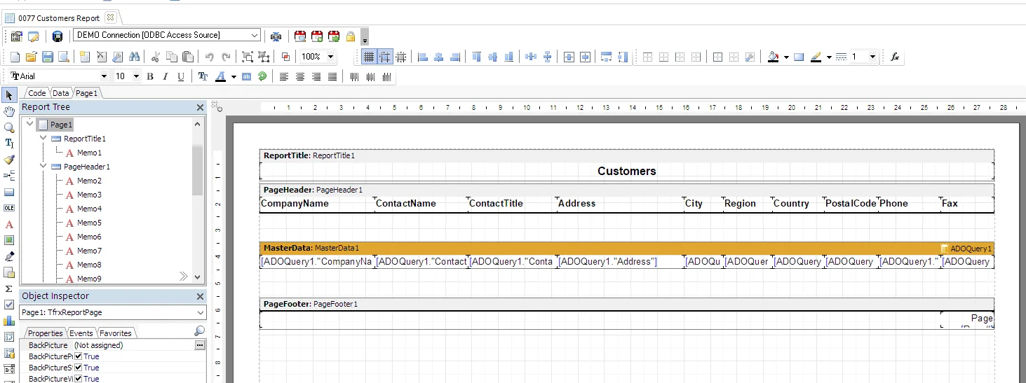 Report designer