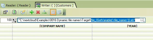 Dynamic file name calculation