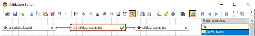 Example of validating data in Advanced ETL Processor
