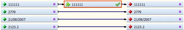 Validation result showing record passed