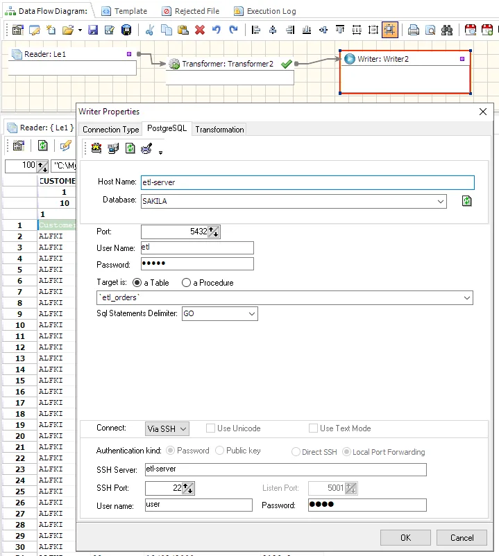MySQL over SSH connection setup for ETL pipeline performance