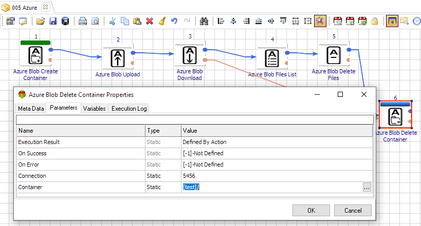 Automatically Delete Azure Blob Container Without Writing Scripts workflow in Advanced ETL Processor
