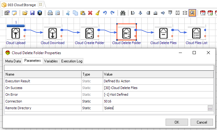Automate Dropbox Folder Deletion workflow in Advanced ETL Processor
