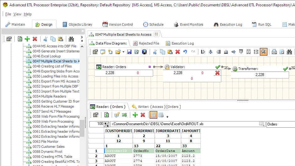 Combine Multiple Excel Sheets into One with Advanced ETL Processor