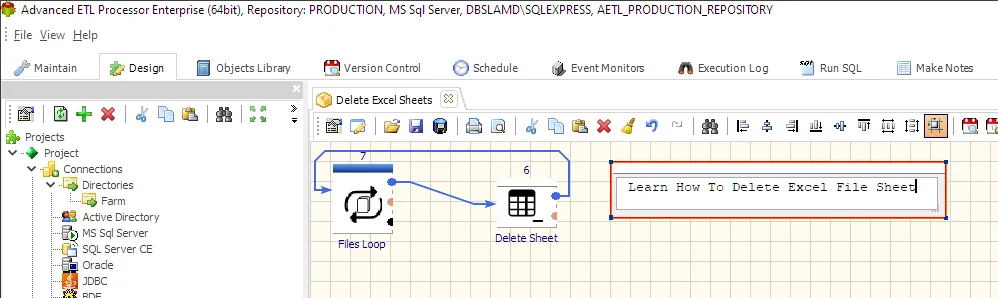 Automate Delete Excel Sheet with Advanced ETL Processor