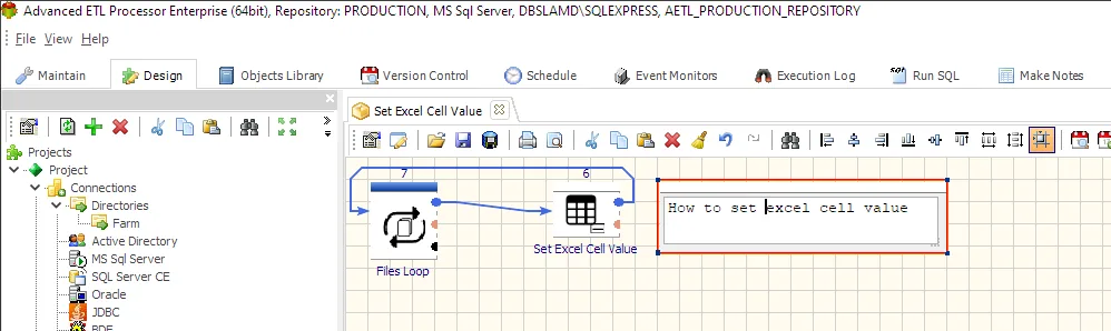Set Excel Cell Value automatically with Advanced ETL Processor