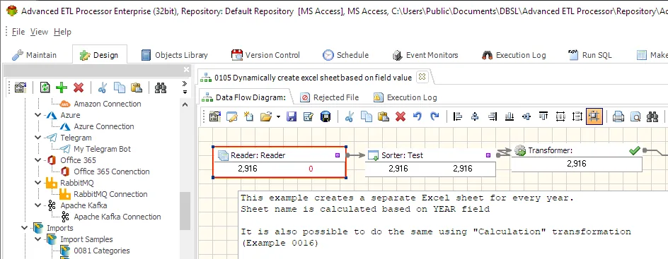 Saving Excel Sheets into Separate Files with Advanced ETL Processor