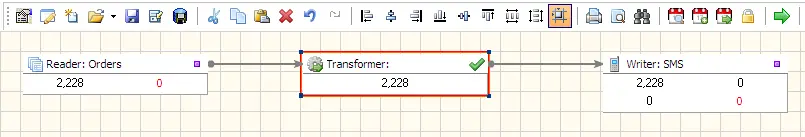 send SMS for each text file row workflow