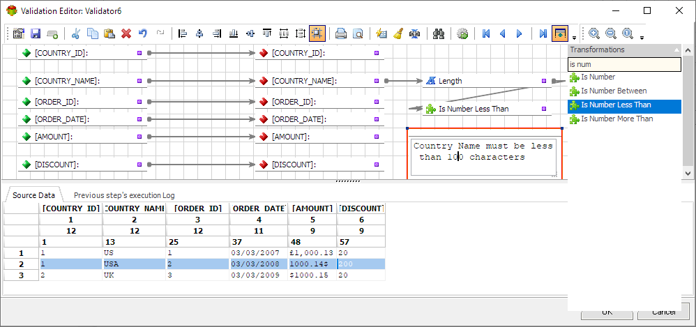 Field length validation in Advanced ETL Processor