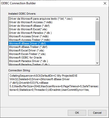 ODBC connection builder