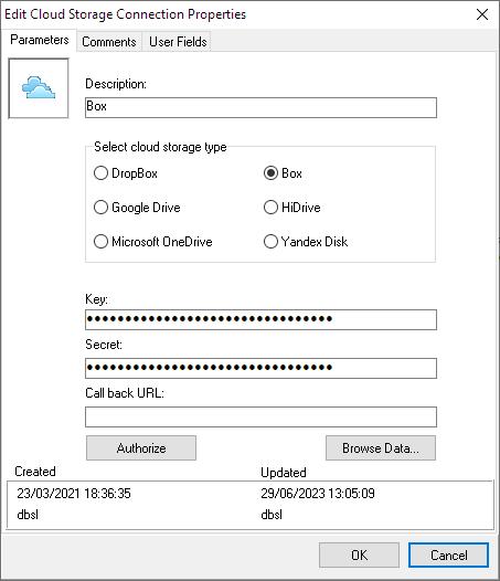 Cloud Storage Connection
