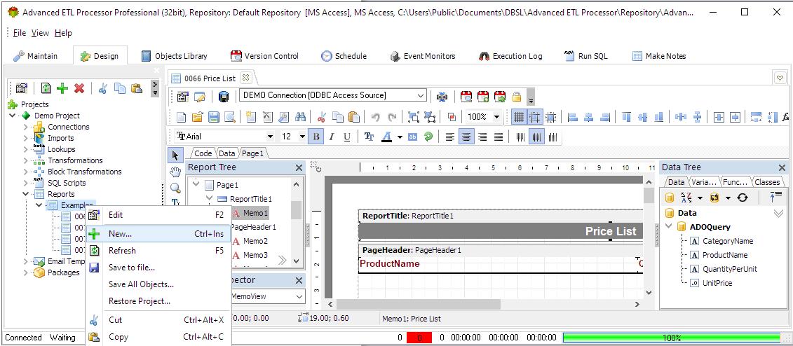 Creating Basic Report
