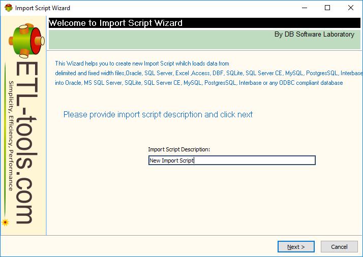 Import Script Wizard