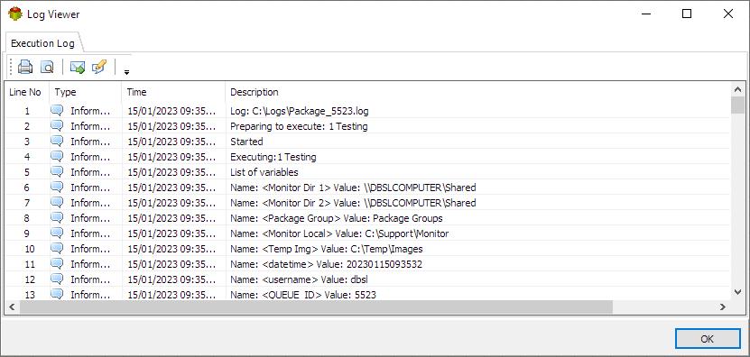 Variables Log