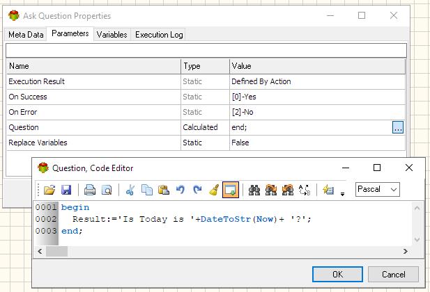 Ask Question Action - Calculated Question example - Pascal