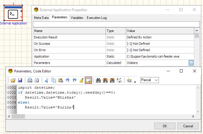 External Application Action - Calculated Parameter example - Python