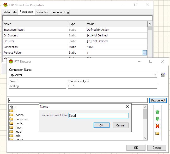 Ftp Move Files Action - Selecting Remote Directory