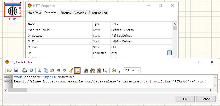 HTTP Action - Calculated URL example - Python