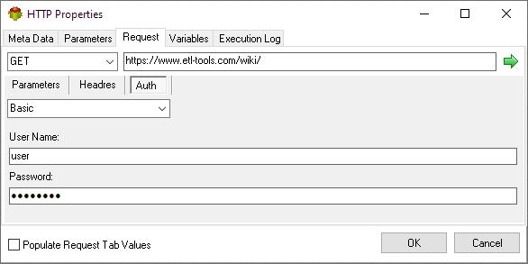 HTTP Action - Request Authentication Basic