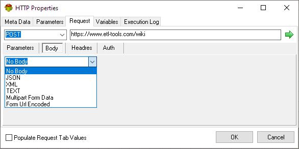 HTTP Action - Request tab body