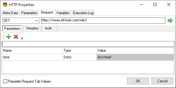 HTTP Action - Request tab parameters