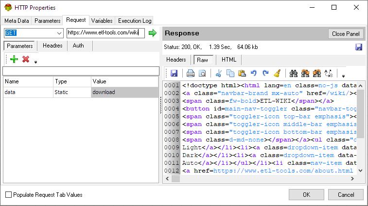 HTTP Action - Response Raw