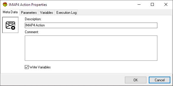 IMAP4 Email Action - Metadata tab