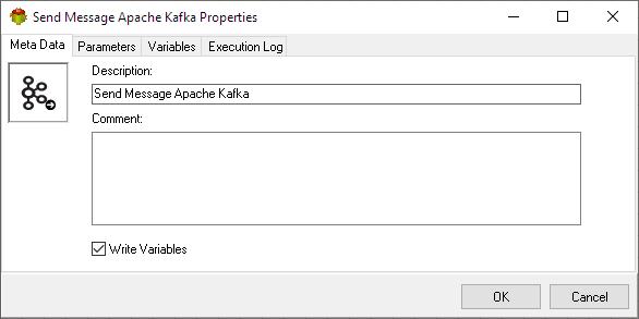 Send Apache Kafka Message Action - Metadata tab