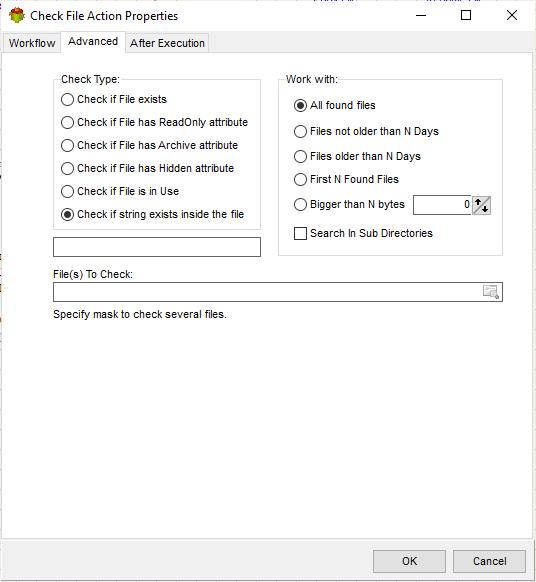 Advanced tab