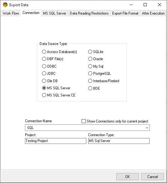 Connection tab