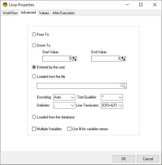 Advanced tab