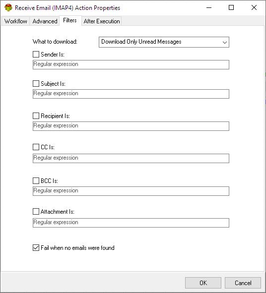 Filters tab