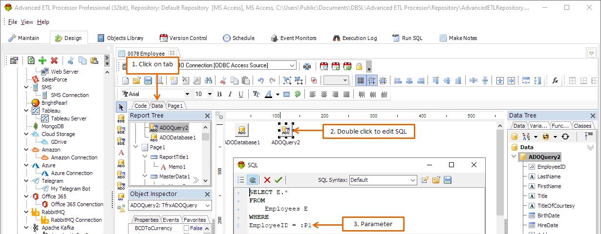 Defining SQL Parameters