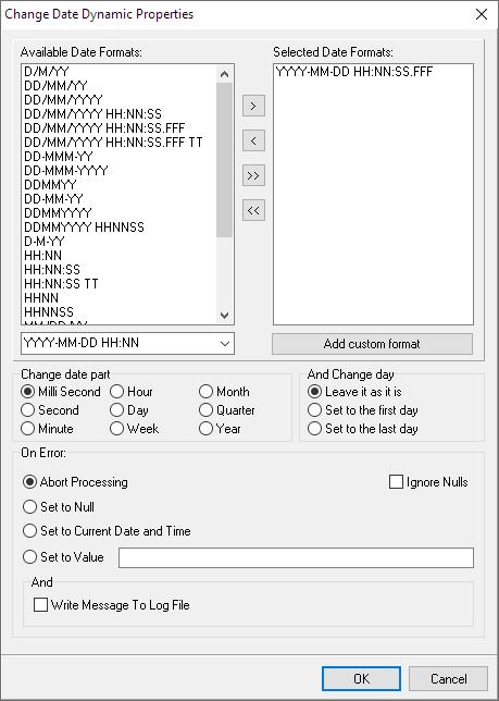 Change Date Dynamic Properties