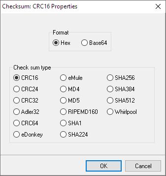 Checksum transformation function