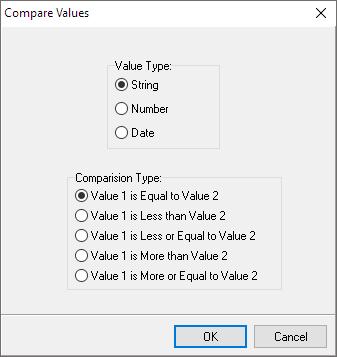 Compare Values transformation function