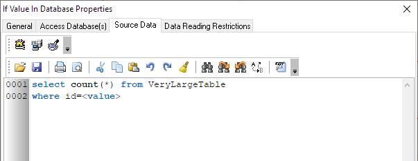 If Value in the database transformation function properties