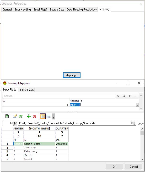 Lookup transformation function