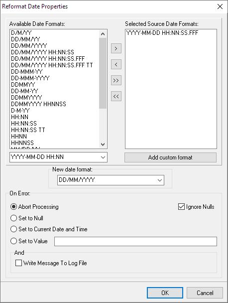 Reformat Date transformation function