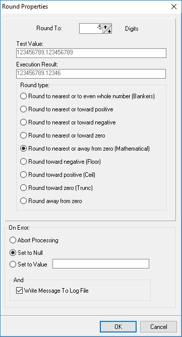 Round transformation function 