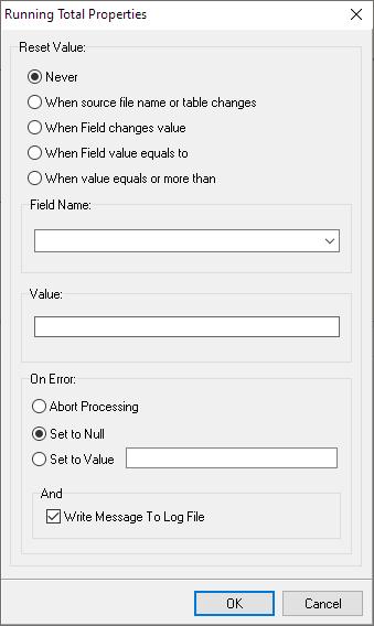 Running total properties