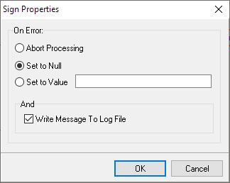 Sign transformation function properties