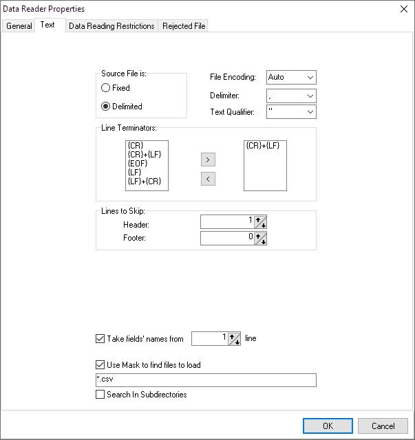 Data Reader Properties