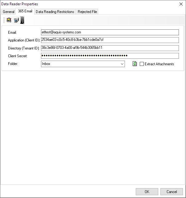 Data Source is an Office 365 Email Server