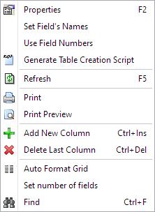 Popup Menu