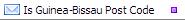 Is Guinea-Bissau Post Code Validation Function
